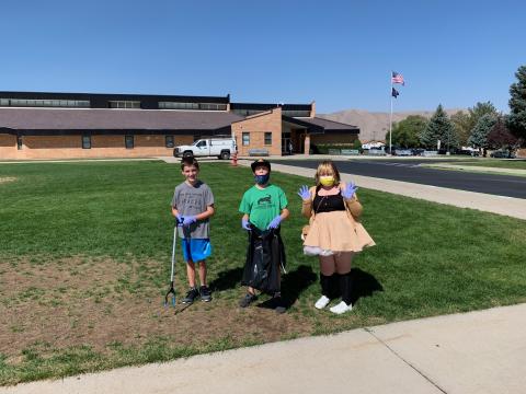 Cleaning up our school!