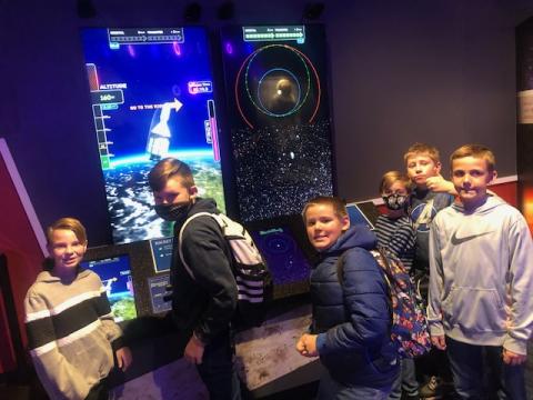 Students at Clark Planetarium
