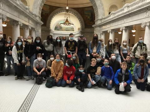 students at state capitol