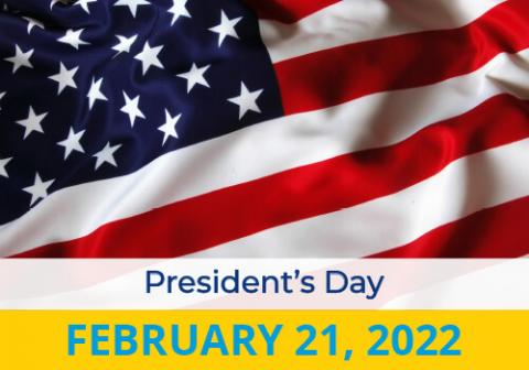 Flag and date of President's Day