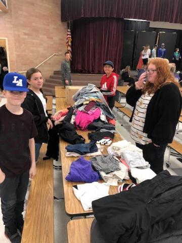 Clothing drive donations
