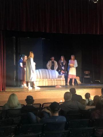 Drama students performing