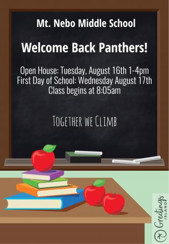 Welcome back to school information