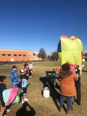 Launching hot air balloons
