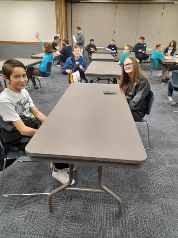 Students at Math competition