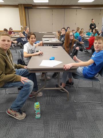 Students at Math competition